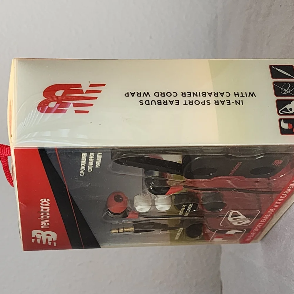 New Balance Red and Black In-Ear Sport Earbuds